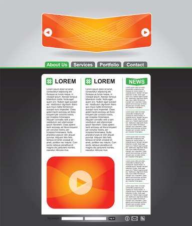 Clean editable business web page templateのイラスト素材