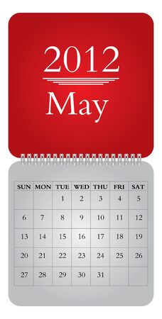 Classical monthly calendar for 2012, Mayのイラスト素材