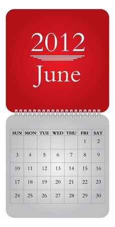 Classical monthly calendar for 2012,Juneのイラスト素材