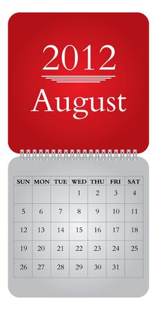 Classical monthly calendar for 2012,Augustのイラスト素材