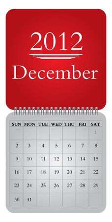 Classical monthly calendar for 2012,  Decemberのイラスト素材