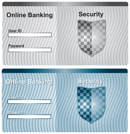 Secure screen for online bankingのイラスト素材