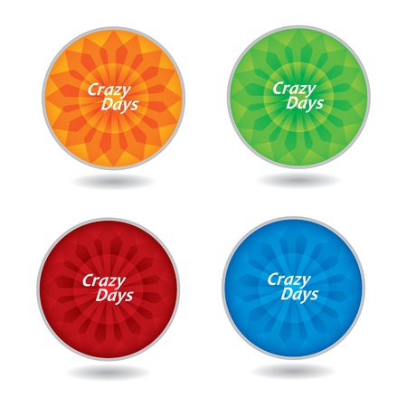 Editable label template set, with star and copy paste area のイラスト素材