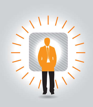 Human attractiveness concept with figure and abstract backgroundのイラスト素材