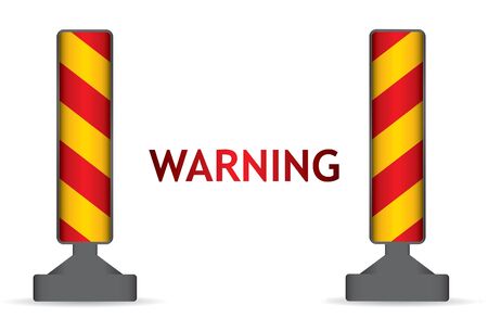 Road warning sign, abstract illustration on white backgroundのイラスト素材