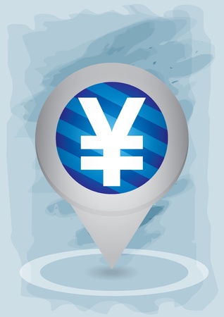 Chinese yuan - a rising currency, abstract illustration with signのイラスト素材