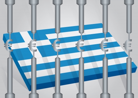 Greece in the Euro behind the strictnessのイラスト素材