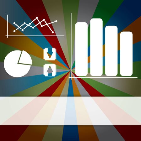 Graph of profit, abstract illustration on backgroundのイラスト素材