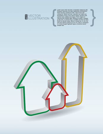 Template of real Estate - abstract illustration with color housesのイラスト素材