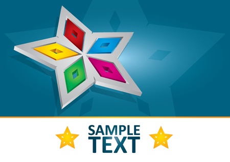 Artistic template with star and copy space area のイラスト素材