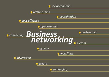 Business networking diagram with keysのイラスト素材