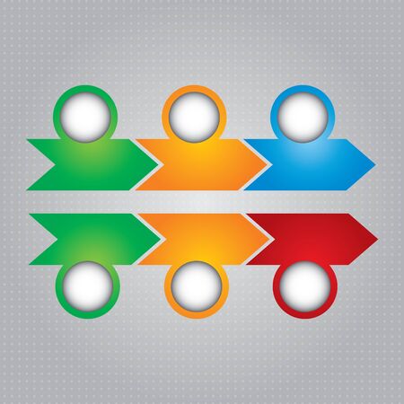 Communication concept with arrows - template with copy space areaのイラスト素材