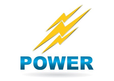 Communication concept - power icon template with color shapesのイラスト素材