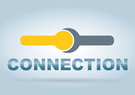 Communication concept - connection icon template with color shapesのイラスト素材