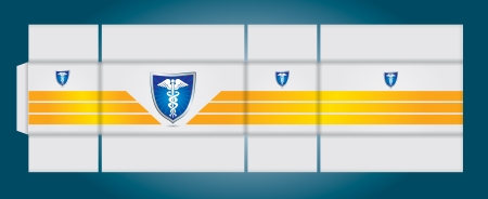 Box template - ideal for pharmaceutical industryのイラスト素材