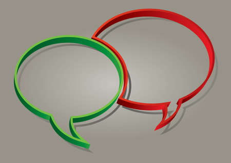 Communication concept with speech bubble - template with copy space area のイラスト素材