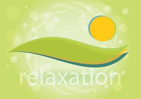 Relaxation - Symbol of harmony, bastract illustration のイラスト素材