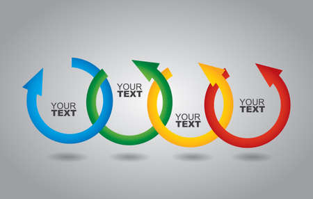 Communication concept with arrows - template with copy space areaのイラスト素材