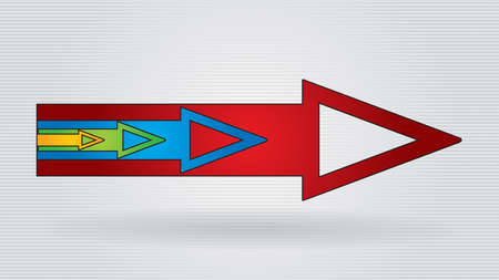 Communication concept with arrows - template with copy space area