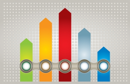 Graph of development with copy paste areaのイラスト素材