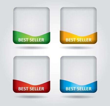 Best Seller label - template with copy space areaのイラスト素材