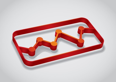 Graph of development with copy paste areaのイラスト素材
