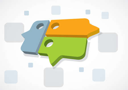 Communication concept - template with dialog box and copy space areaのイラスト素材