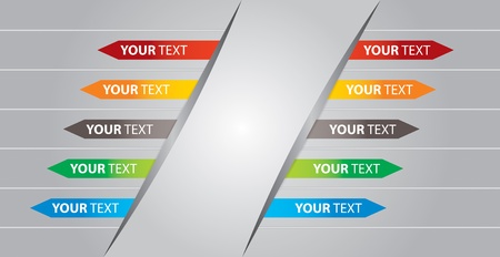 Infographic design with ribbons and copy space areaのイラスト素材