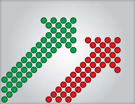 Color arrows with abstract background and circleのイラスト素材