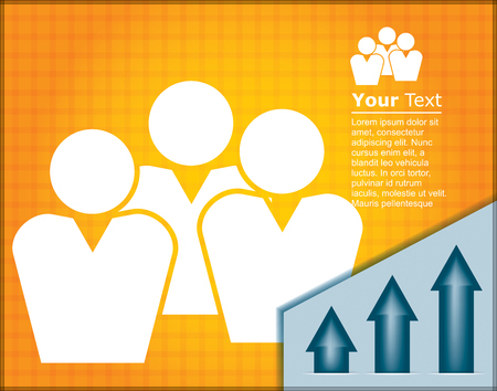 Presentation template with Human figuresのイラスト素材