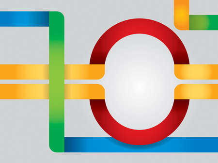 Communication concept with color line - template with copy space areaのイラスト素材