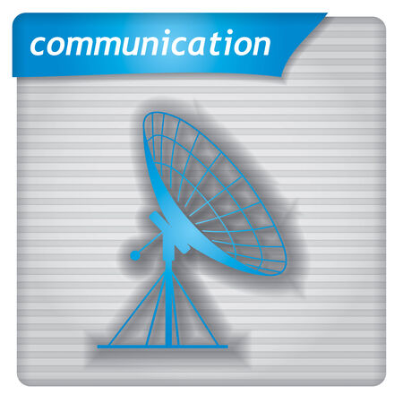 Presentation template - communication concept with antenna signのイラスト素材