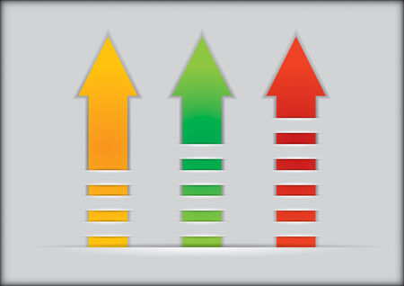 Graph of development, illustration with copy space areaのイラスト素材