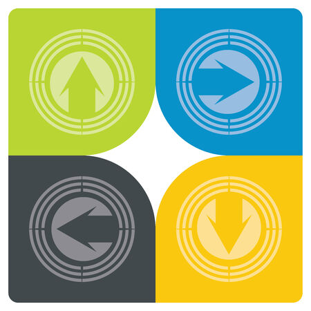 Communication concept - template with arrows and copy space areaのイラスト素材