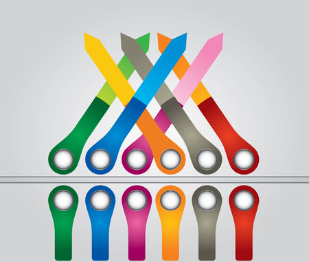 Business concept - flow chart with arrowsのイラスト素材