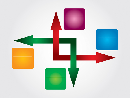 Business concept - flow chart with arrowsのイラスト素材