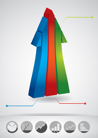 Flow of business success, illustration with copy paste areaのイラスト素材
