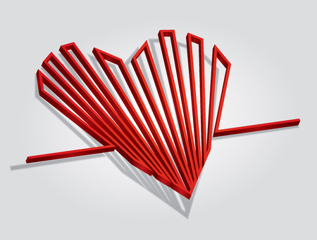 Hearth symbol, abstract illustration with backgroundのイラスト素材