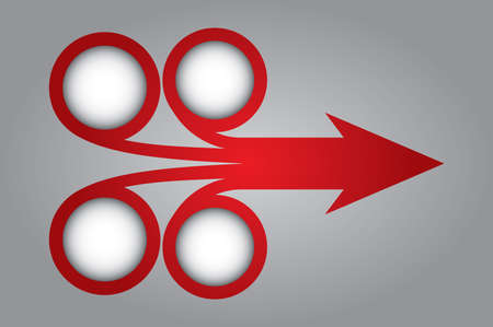 Communication concept with arrows - template with copy space areaのイラスト素材