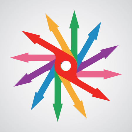 Color arrows, abstract illustration for your designのイラスト素材