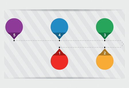 Presentation template with simple color graphic element, flow conceptのイラスト素材