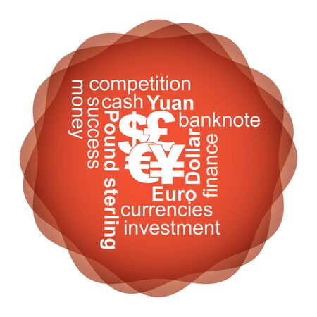 Major currencies, financial concept, illustration for your designのイラスト素材