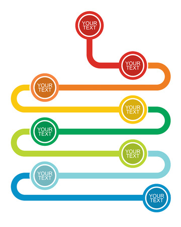 Graph and flow diagram, illustration with copy paste areaのイラスト素材