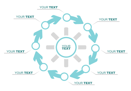 Business flow illustrationのイラスト素材