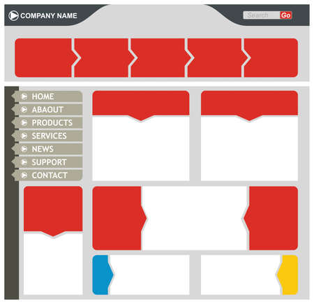 Clean editable technical web page templateのイラスト素材