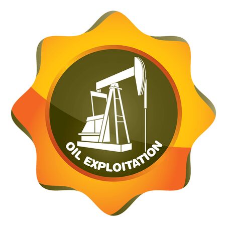 Oil exploitation station, pumping unit abstract illustrationのイラスト素材