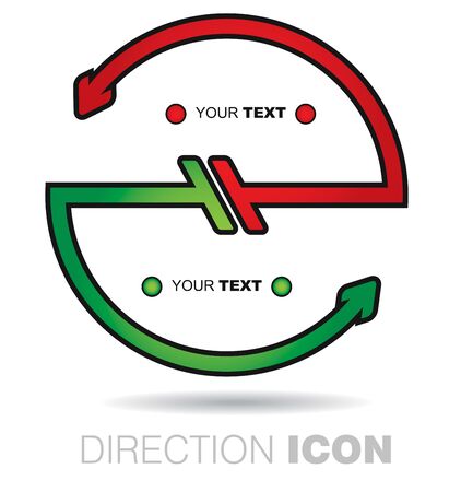 Communication concept, abstract icon with arrow and circleのイラスト素材