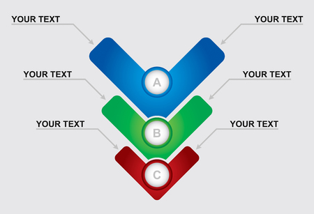Flowchart element - abstract business illustration for your templateのイラスト素材