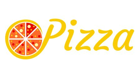 Gastronomy concept template with abstract pizza and textのイラスト素材