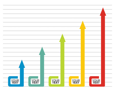 Graph of development with copy paste areaのイラスト素材